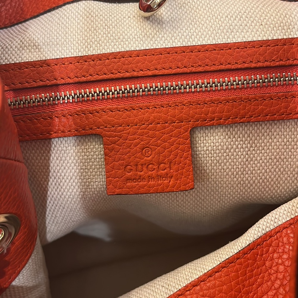 Burnt Orange Gucci Soho tote NWOT - Picture 7 of 12